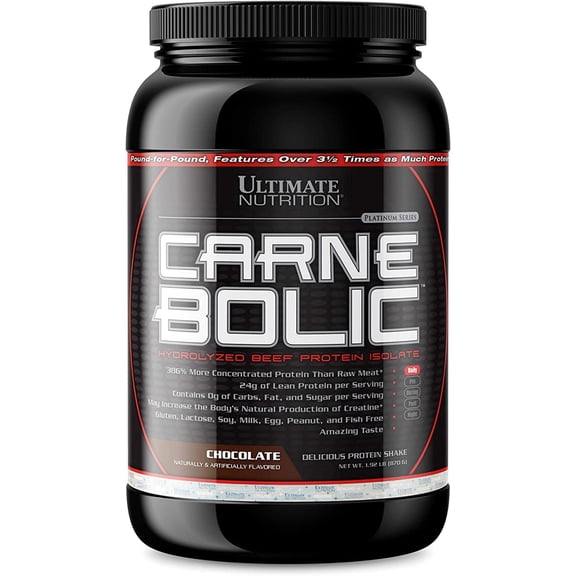 Ultimate Nutrition Carnebolic Beef Protein Isolate Powder ,Chocolate, 30 Servings