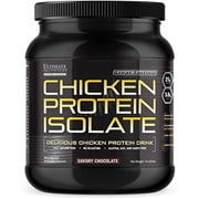 Ultimate Nutrition Chicken Protein Isolate Gluten Free Non GMO Drink Mix with 21g Protein Per Scoop Savory Chocolate, 14 Servings