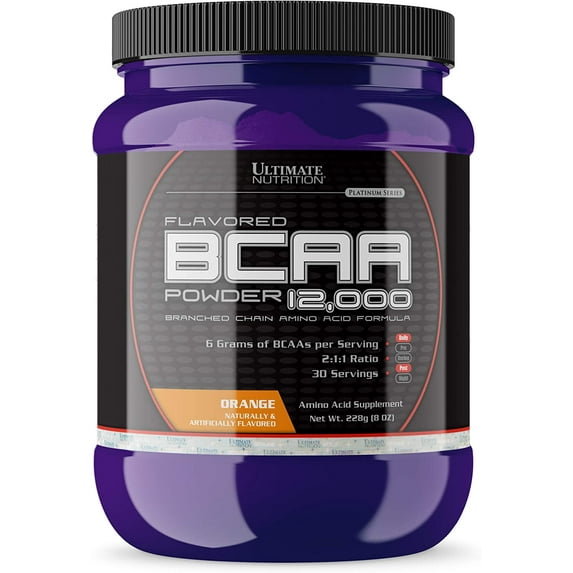 Ultimate Nutrition Flavored BCAA 12,000 Post Workout Powder- Orange,30Servings