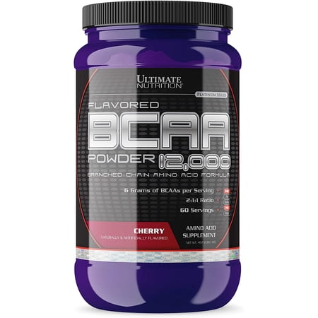 Ultimate Nutrition Flavored BCAA 12,000 Powder - Amino Acid Supplement for Muscle Building and Recovery, Cherry, 30 Servings