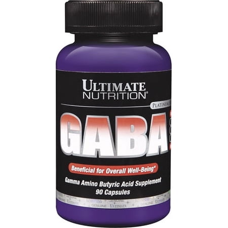 Ultimate Nutrition GABA Supplement, Lean Weight Gainer, Support Immunity and Overall Wellness, Non-Protein Amino Acid, Unflavored, 750mg, 90 Capsules