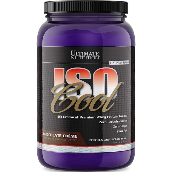 Ultimate Nutrition ISO Cool Keto Friendly Whey Protein Powder Isolate-2lb