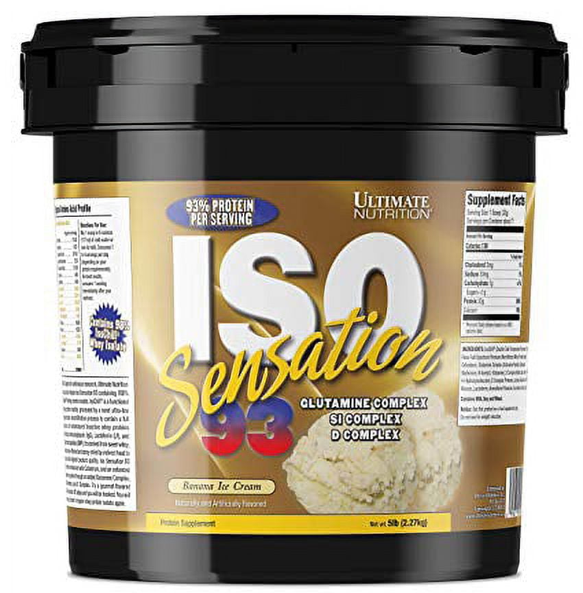 Ultimate Nutrition ISO Sensation 93 100 Whey Protein 5 lbs Banana