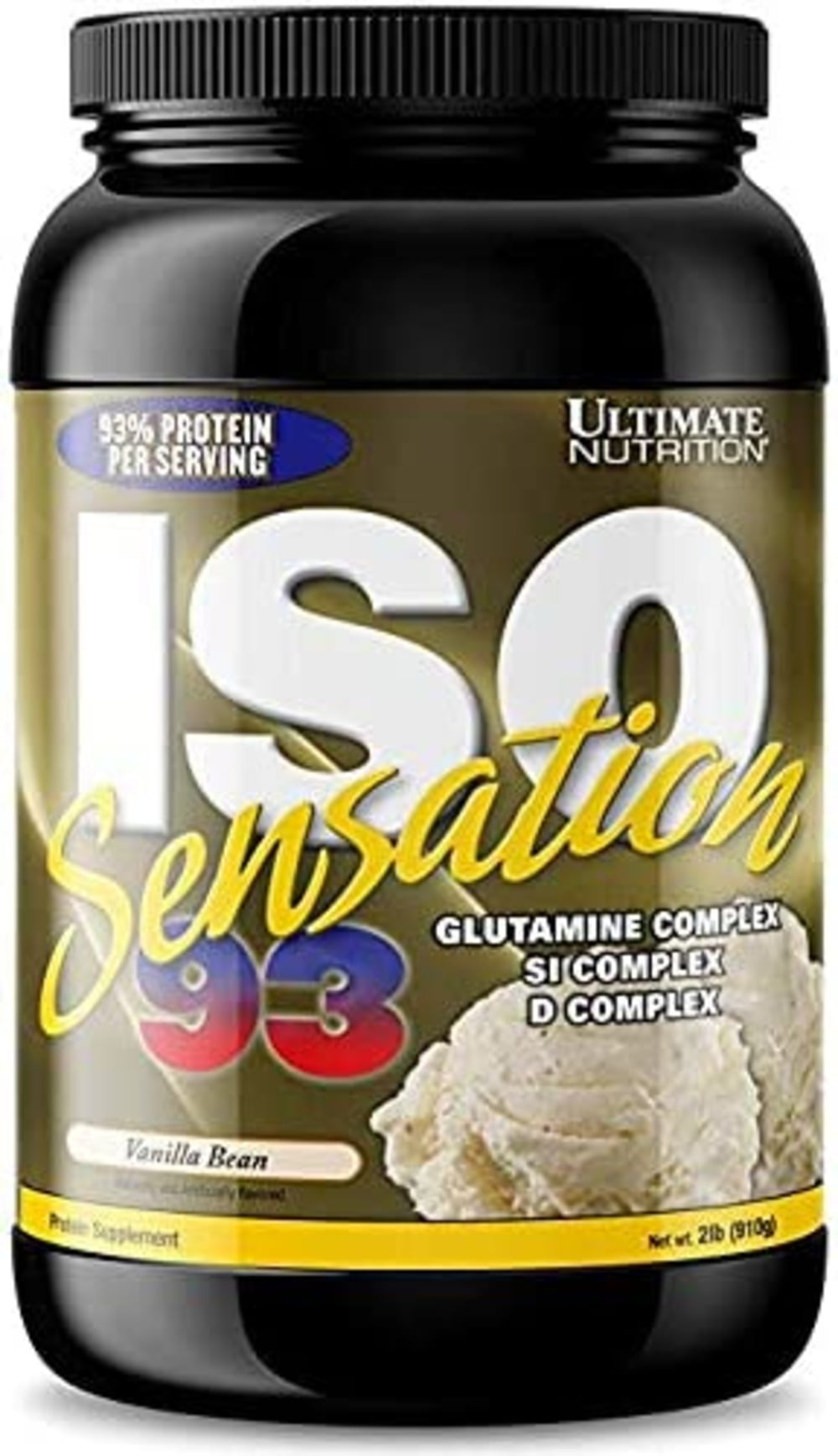 Ultimate Nutrition ISO Sensation 93 Whey Protein Isolate Powder, Vanilla Bean, 2 Pounds