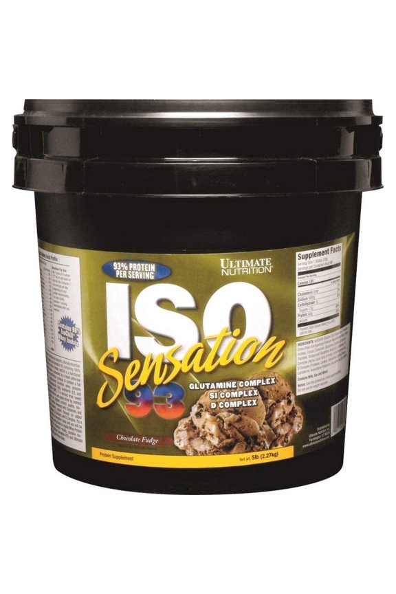 ISO Sensation 93 Whey Isolate, Chocolate Fudge, 5 lb | 30g Protein Per Serving, Whey Isolate With Glutamine Complex And Colostrum, Low Carb, Fat Free, Keto Friendly For Lean Muscle