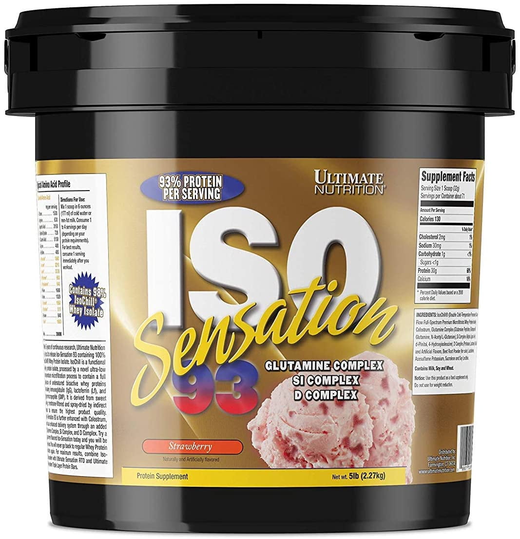 Ultimate Nutrition Iso Sensation 93 ,Whey Protein Powder Isolate-5lb