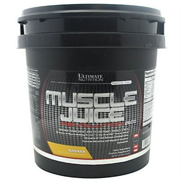 Ultimate Nutrition Muscle Juice Revolution 2600 Weight Gainer, Intestinal Health, Muscle Recovery with Glutamine, Micellar Casein , Banana Protein Powder, 11.1 Pounds