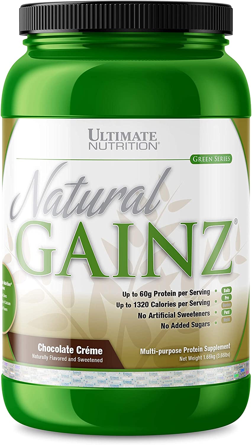 Ultimate Nutrition Natural Gainz Whey Protein Powder -Chocolate, 3.6 Pounds