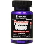 Ultimate Nutrition Power Caps Herbal Max Strength Energy Supplement, 90 Capsules