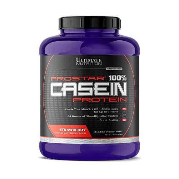 Ultimate Nutrition Prostar 100% Casein Protein Powder, Strawberry,