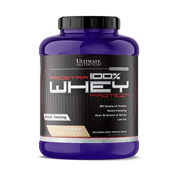 Ultimate Nutrition Prostar 100% Whey Protein Powder, Natural, 5.28 Pounds