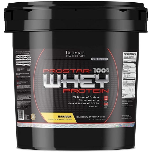 Ultimate Nutrition Prostar 100% Whey Protein Powder -banana10lb