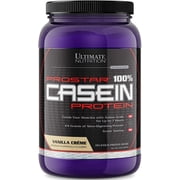 Ultimate Nutrition Prostar Micellar and Hydrolyzed Casein Protein Powder - Fat Free Overnight Muscle Growth and Recovery with BCAAs, 2 Pounds, Vanilla