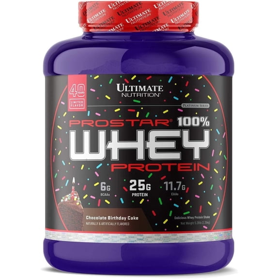 Ultimate Nutrition Prostar Whey Protein Powder Blend of Whey Concentrate Isolate and Peptides, 80 Servings.