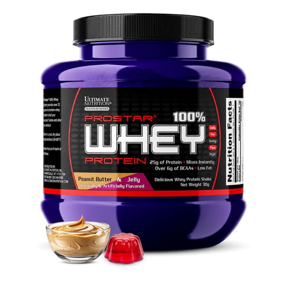 Ultimate Nutrition Prostar Whey Protein Isolate, PB&J, 2 lb
