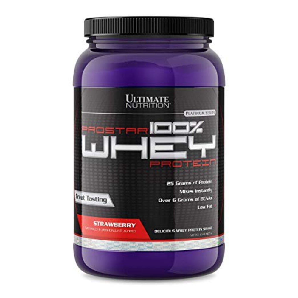 Ultimate Nutrition Prostar Whey Protein Powder-Strawberry, 2 lb.