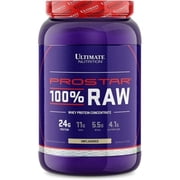 Ultimate Nutrition Prostar 100% Raw Whey Protein Concentrate Powder, 2lb | 24g Protein Per Serving, 5.5g BCAAs, Unflavored Whey Protein Concentrate, Low Carb, Low Fat Protein For Baking & Smoothies