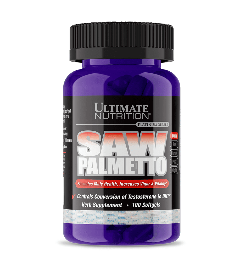 Ultimate Nutrition Saw Palmetto Softgels,Herbal Supplements 100 Gels.