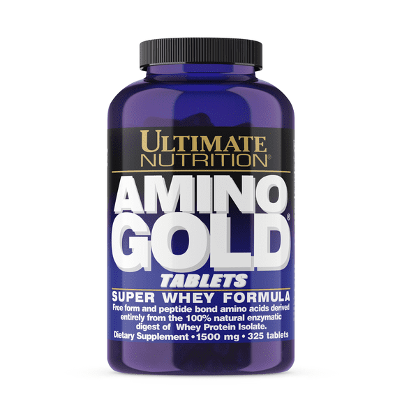 Ultimate Nutrition Whey Protein Isolate and Amino Acid BCAA Supplement, 1500mg, 325 Tablets