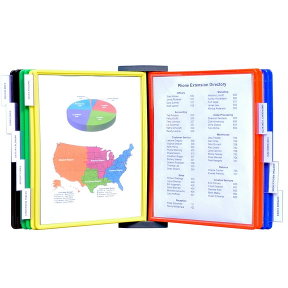 Ultimate Office AdjustaView™ 10-Pocket Wall Reference Organizer with Easy-Load Pockets and Mounting Screws