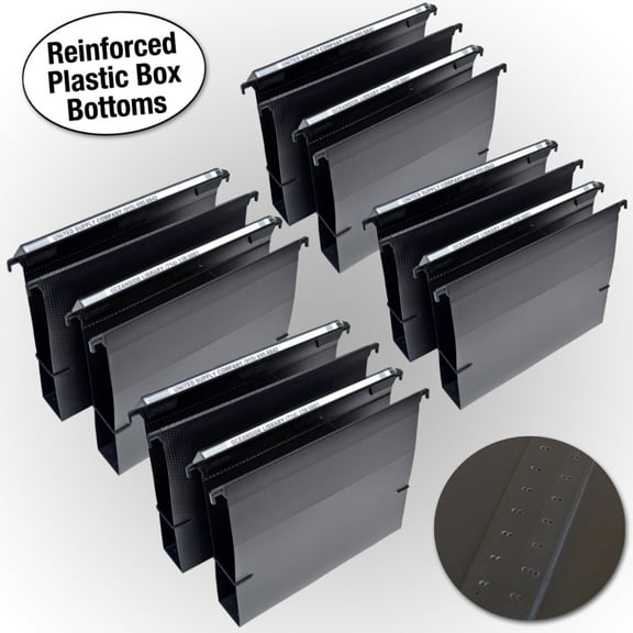 Ultimate Office MagniFile™ Extra-Capacity Hanging File Folders, 2" Box-Bottom, Letter Size, Feature Wrap-Around Bungee Security Cord (Set of 8)