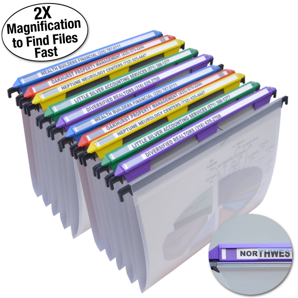 Ultimate Office MagniFile™ Hanging File Folders V Base Letter Size with ...