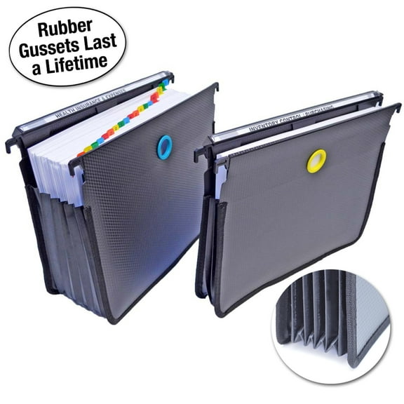 Ultimate Office MagniFile High-Capacity Hanging File Folders, 5" Expanding Files With Silicone Rubber Gussets and Sewn Nylon Edges (Set of 2)