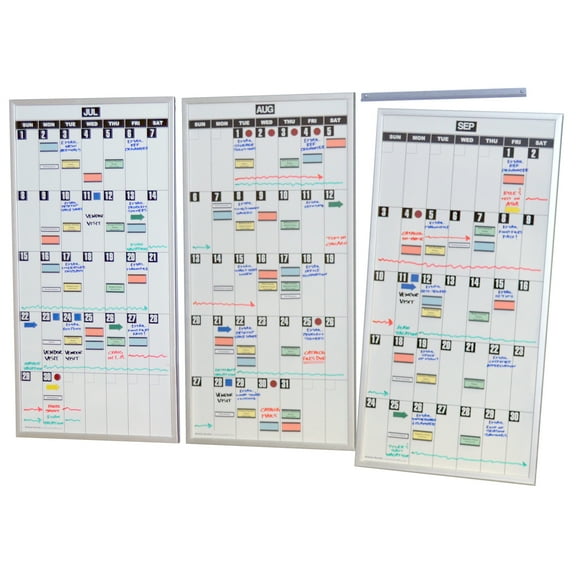 Ultimate Office ModMonthly™ Magnetic, Dry-Erase Planning Calendars (Set of 3 Whiteboards)