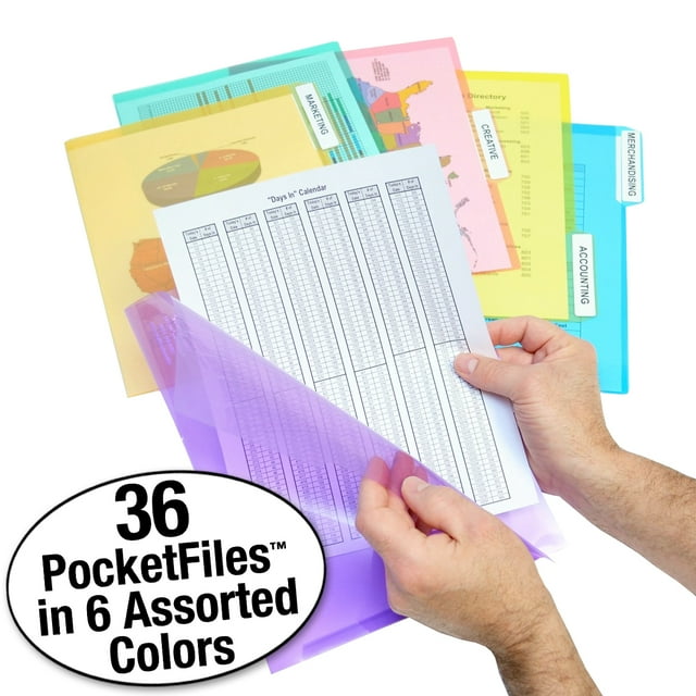 Ultimate Office PocketFile™ Clear Poly Document Folder Project Pockets