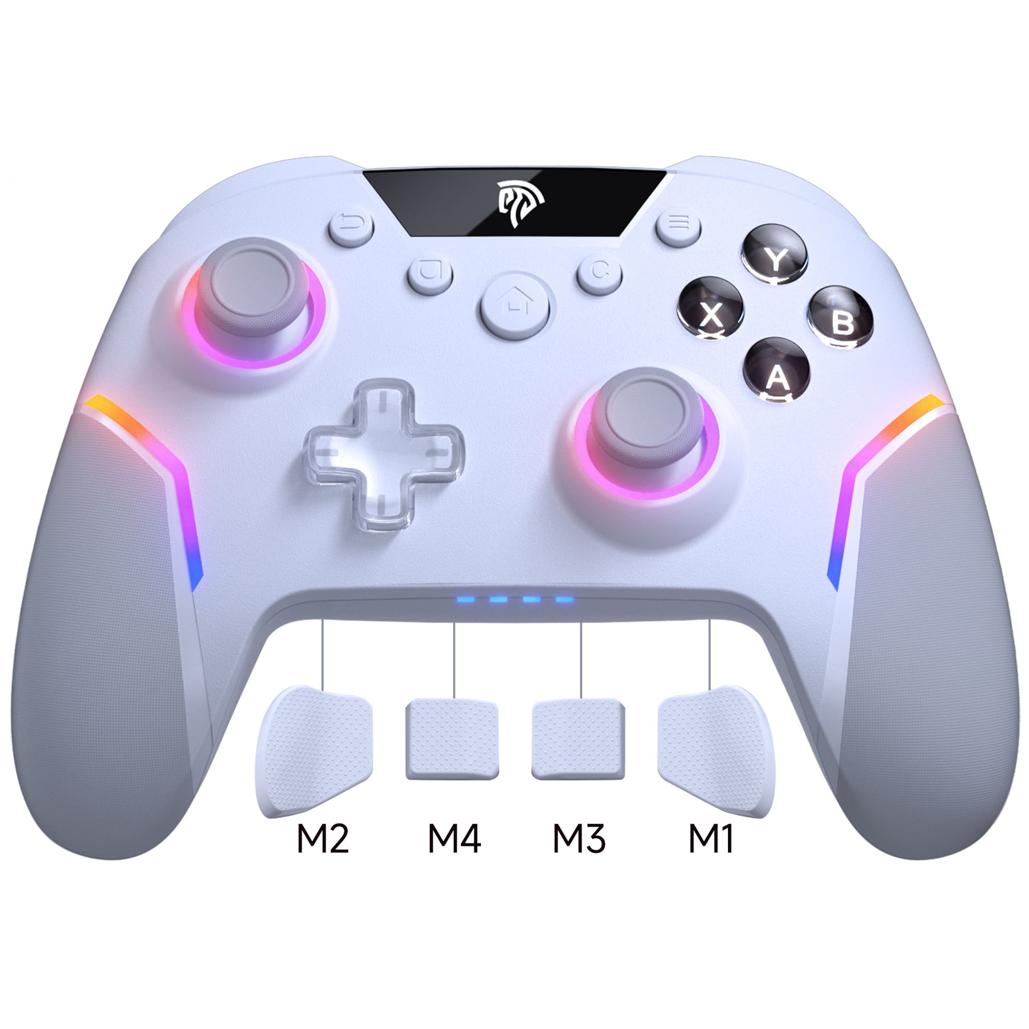 Ultimate PC Controller, EasySMX Bluetooth Controller for PC/IOS/Android/Switch/Steam, with RGB Lights, Micro Hall Triggers & Detachable Joysticks, Remappable Buttons