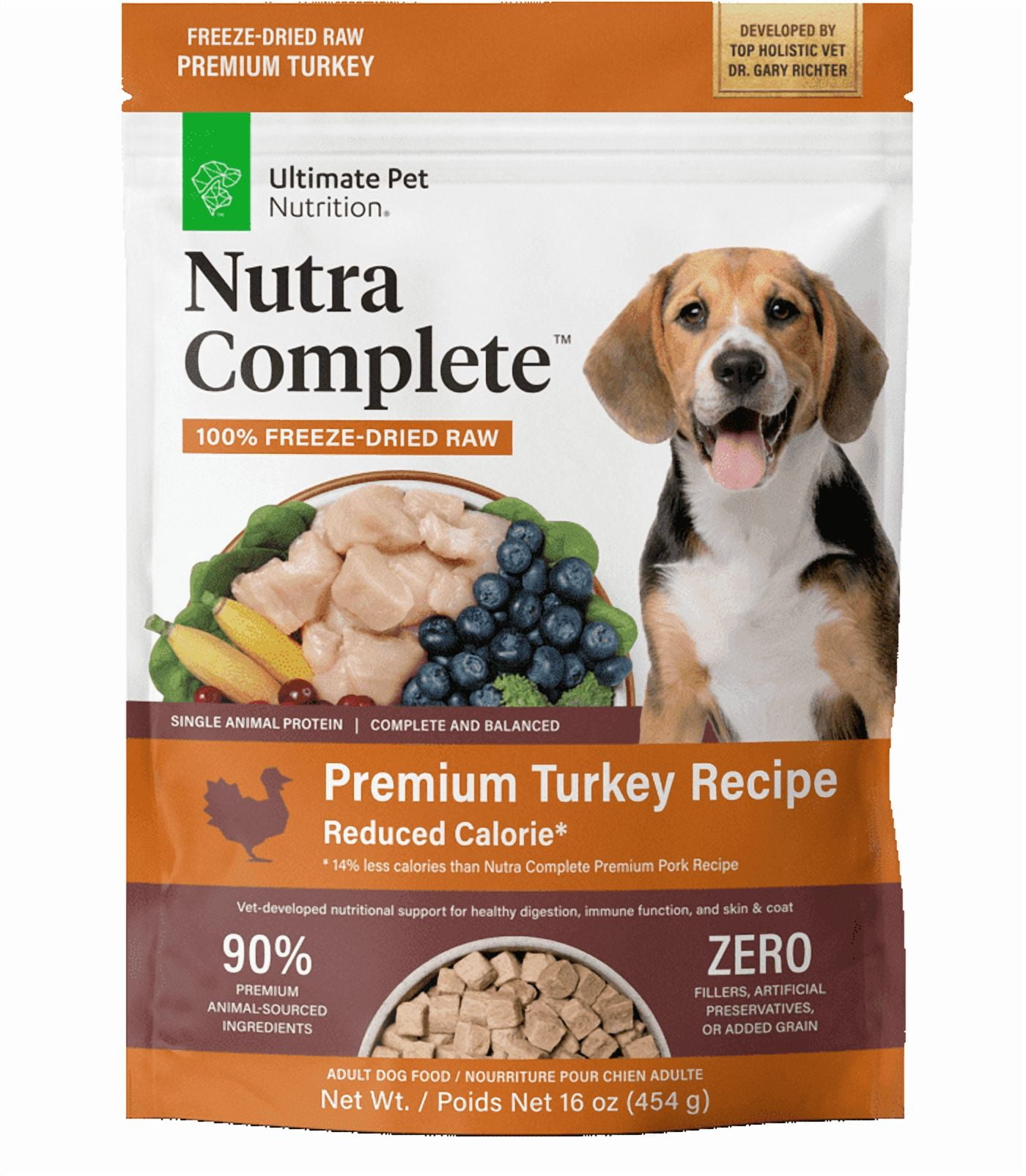 Ultimate Pet Nutrition	Nutra Complete Premium Turkey Low Calorie, 16 oz. Bag