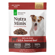 Ultimate Pet Nutrition Nutra Minis Air Dried Beef Training Treats for Dogs