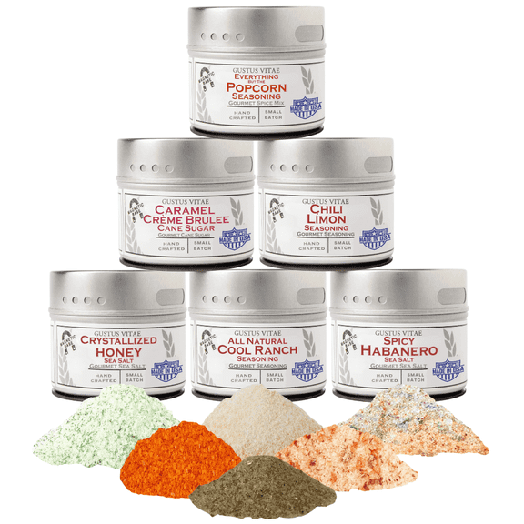 Ultimate Popcorn Seasoning Set - Six Pack  | Gustus Vitae