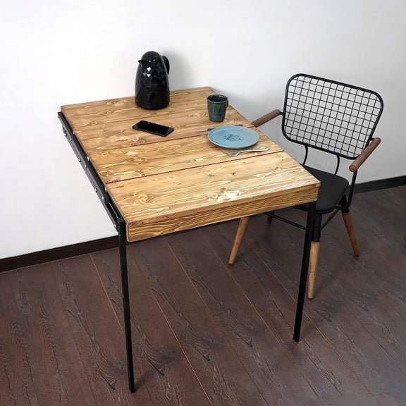 Ultimate Premium Foldable Kitchen Dining Banquet Murphy Table, Walnut