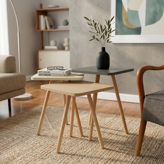Ultimate Premium Products Space Saver Square Nesting Coffee Table Set of 3