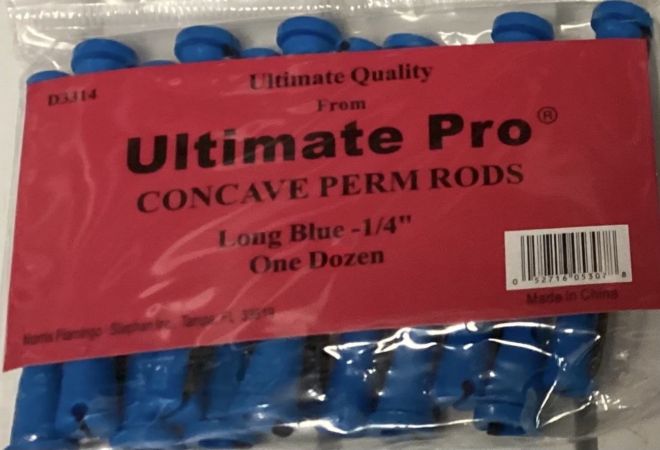 Ultimate Pro Concave Perm Rods - Long Blue -(1/4” One Dozen) Color # ...
