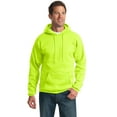 thumbnail image 1 of Port & Company PC90HT Mens Essential Fleece Pullover Hooded Sweatshirt, Safety Green - 4XL Tall, 1 of 2