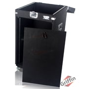 Ultimate Rackmount Studio Mixer Cabinet Road Case By Griffin   25U Space-Saving Pro-Audio Stand Equipment Travel Flight Case For PA DJ Music Gear, Carpeted Interior Cart, Security & Convenience