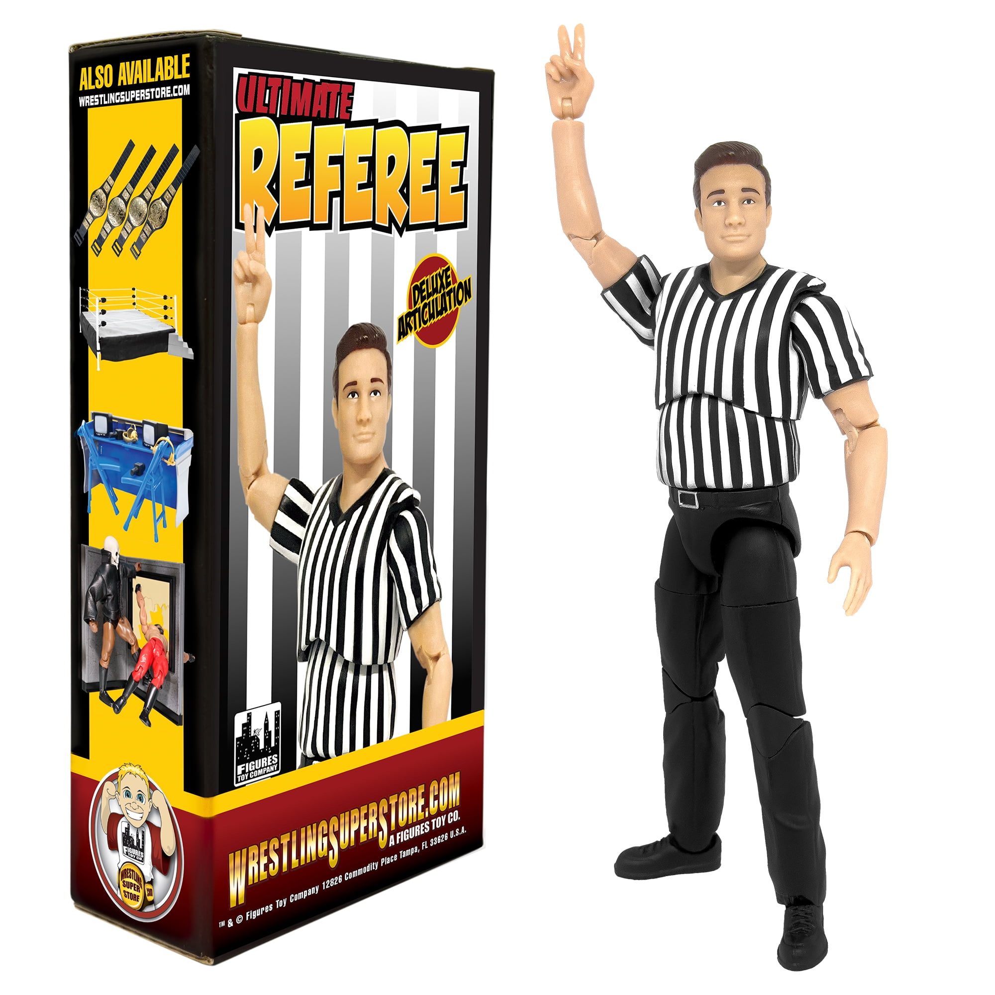 Ultimate Referee With Deluxe Articulation for WWE & AEW Wrestling Action Figures