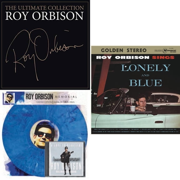 Ultimate Roy Orbison (2LP/150G/Gatefold) & Memorial (Blue Marbled LP Vinyl) W/ A Love So Beautiful On CD & Sings Lonely & Blue (150G/Dl Card)