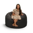 thumbnail image 1 of Ultimate Sack 4000 (4 ft.) Bean Bag Chair in multiple colors: Giant Foam-Filled Furniture - Machine Washable Covers, Double Stitched Seams, Durable Inner Liner. (4000, Grey Suede), 1 of 11