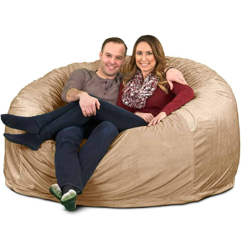 Big Huge Giant Bean Bag Chair for Adults, (No Filler) Bean Bag Chairs in Multiple Sizes and Colors Giant Foam-Filling Required- Machine Washable