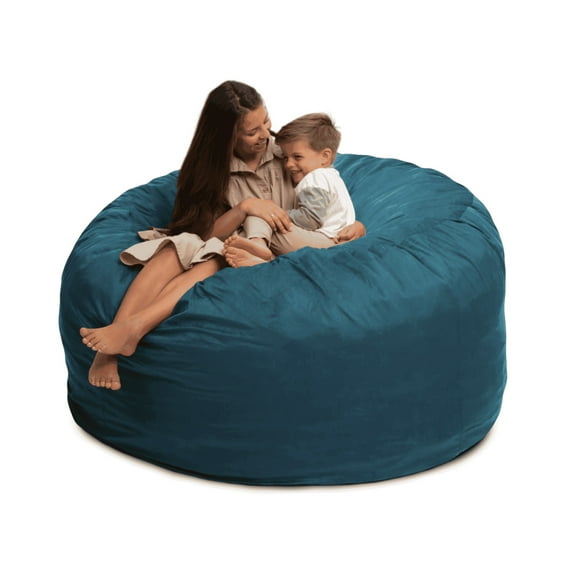 Ultimate Sack 6000 6-Foot Bean Bag Chair Oversized Foam Lounger, Cloud Suede Cover