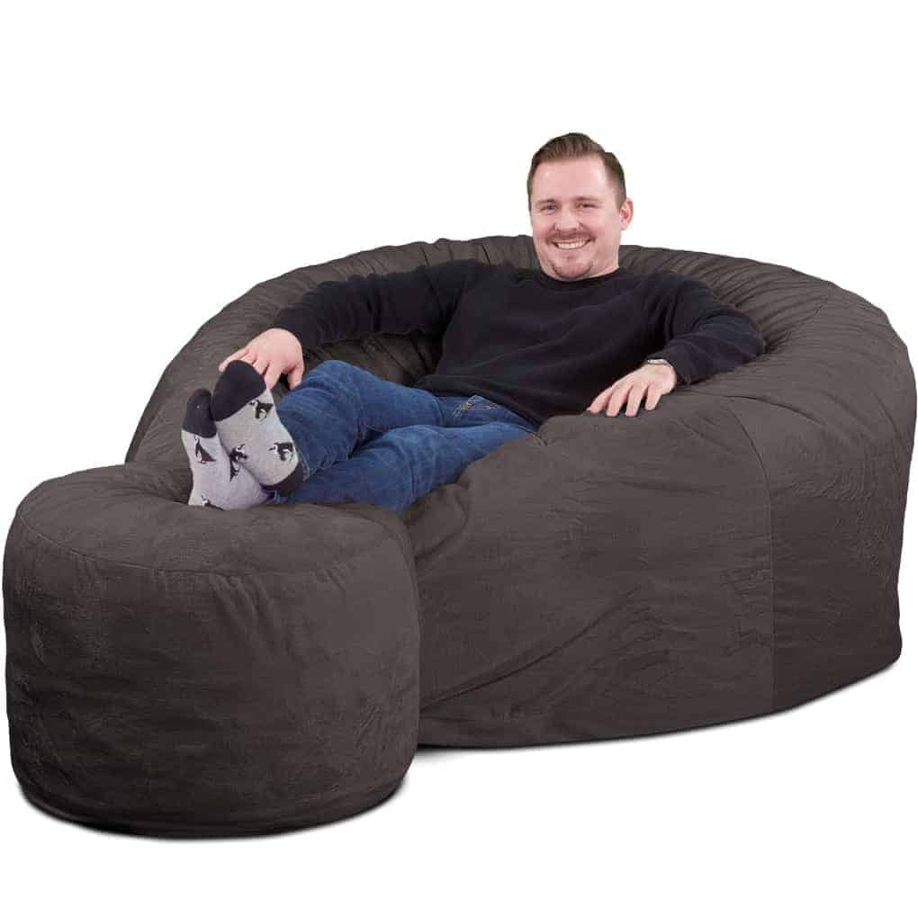 ULTIMATE SACK 4000 Bean Bag Chair Cover ONLY - 40-46" Diameter, Choose Suede Or Pink Fur - View #3