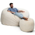 thumbnail image 1 of Ultimate Sack Bean Bag Chair w/Foot Stool in Multiple Sizes and Colors: Giant Foam-Filled Furniture - Machine Washable Covers, Double Stitched Seams, Durable Inner Liner., 1 of 2