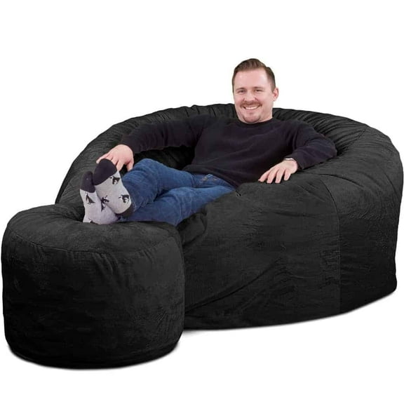 Ultimate Sack 5000 (5 ft.) Bean Bag Chair with Footstool (Bundle)