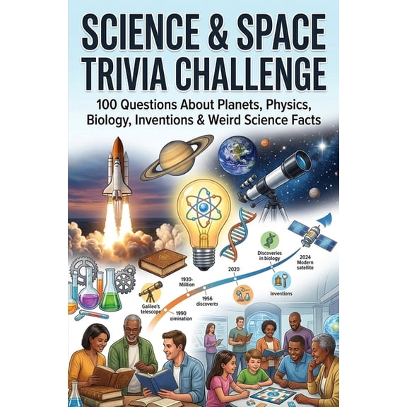 Ultimate Science & Space Trivia Quiz Book: Test Your Knowledge with Fun Questions for All Ages - Family Entertainment, P, (Paperback)