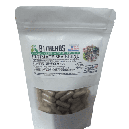 Ultimate Sea Blend | Irish Sea Moss | Bladderwrack | Kelp | Dulse | [M]inerals | [I]odine | Rockweed | Seaweed | Algae | [D]r. Sebi - B17 Herbs Bulk Purchase