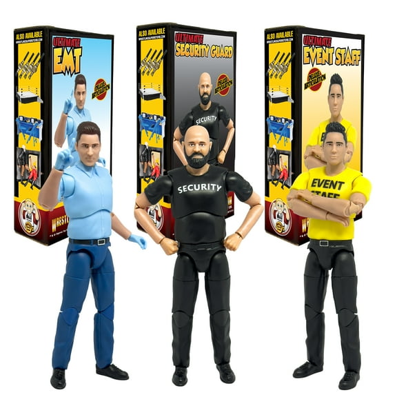 Ultimate Security Guard, Event Staff Worker & EMT With Deluxe Articulation for WWE & AEW Wrestling Action Figures