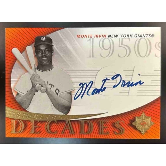 Upper Deck Ultimate Signature Edition Monte Irvin Auto Decades #SD-MI Baseball Card